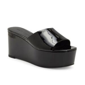 Rebecca Minkoff Jeanee Platform Wedge Sandal Black Women's 9
